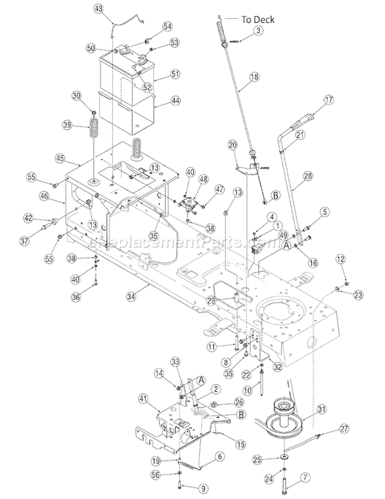 Page E Diagram and Parts List for 13BX605G755 2007 Yard Man Lawn Tractor